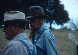 Actors in overalls for the funeral scene in The Learning Tree.